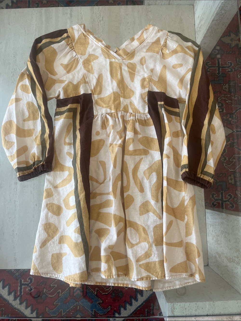 Zara Girl Linen Long Sleeve Dress